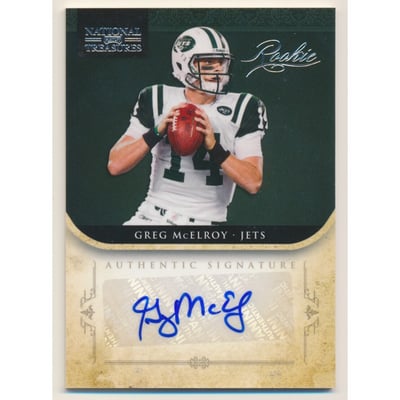 2011 Playoff National Treasures #240 Greg McElroy AU RC