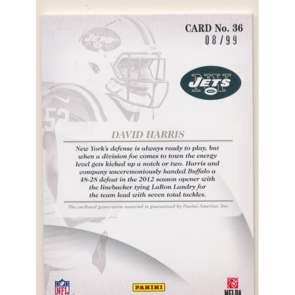 2012 Limited Threads #36 David Harris/99