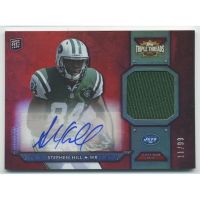 2012 Topps Triple Threads Rookies Autographed Relics #TTRAR61 Stephen Hill