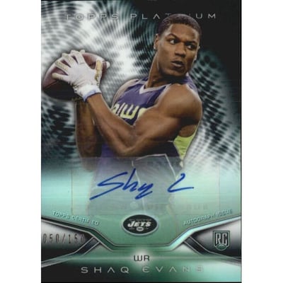 2014 Topps Platinum Autographs Black Refractors #73 Shaq Evans