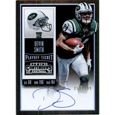 2015 Panini Contenders Playoff Ticket #212A Devin Smith AU/199