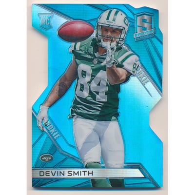 2015 Panini Spectra Neon Blue Die Cut #128 Devin Smith