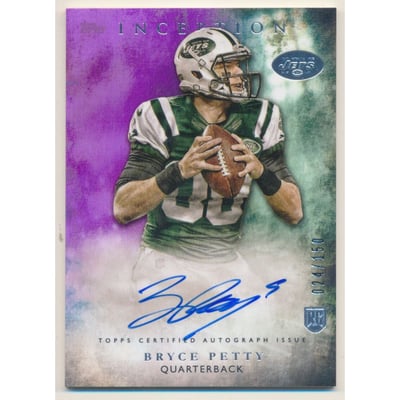 2015 Topps Inception Purple #RA20 Bryce Petty AU
