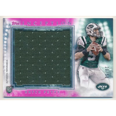 2015 Topps Inception Rookie Relics Jumbo Patch Magenta #RJRBP Bryce Petty