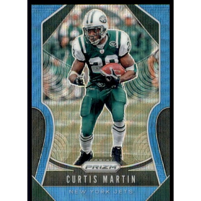 2019 Panini Prizm Prizms Blue Wave #269 Curtis Martin