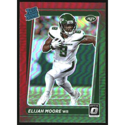 2021 Donruss Optic Rated Rookie Preview Red and Green #271 Elijah Moore