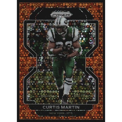 2021 Panini Prizm Prizms Orange Disco #92 Curtis Martin