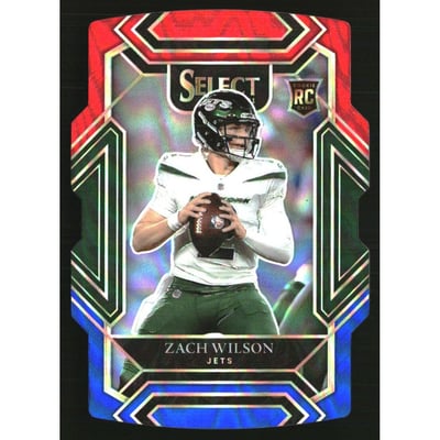 2021 Select Prizm Red and Blue Die Cut #244 Zach Wilson