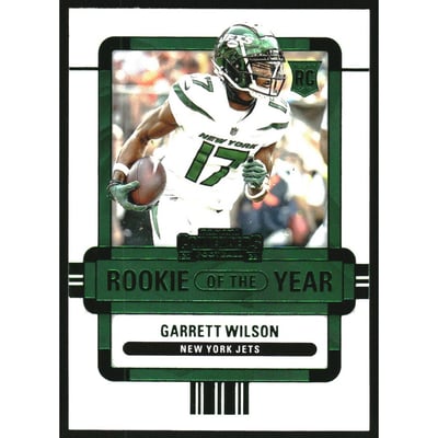 2022 Panini Contenders Rookie of the Year Contenders Emerald #3 Garrett Wilson