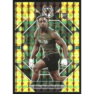 2023 Panini Mosaic Mosaic Reactive Yellow #378 Will McDonald IV
