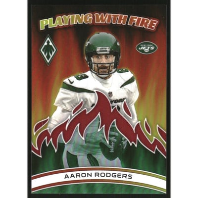 2023 Panini Phoenix Playing with Fire Red #7 Aaron Rodgers