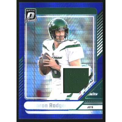 2024 Donruss Optic Donruss Threads Blue Hyper #14 Aaron Rodgers
