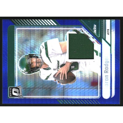 2024 Donruss Optic Donruss Threads Blue Hyper #14 Aaron Rodgers