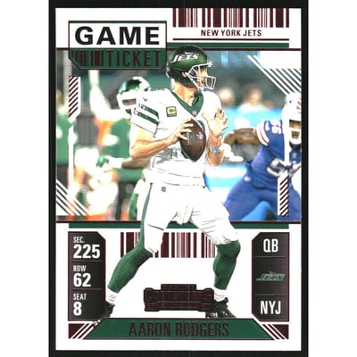 2024 Panini Contenders Game Ticket Red #78 Aaron Rodgers