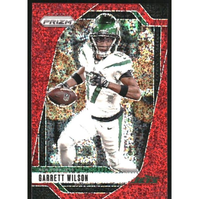 2024 Panini Prizm Prizms Red Sparkle #224 Garrett Wilson