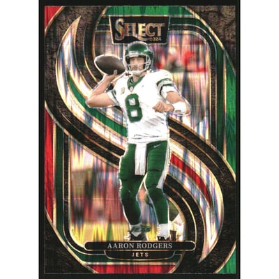 2024 Select Prizm Green and Red Shock #126 Aaron Rodgers