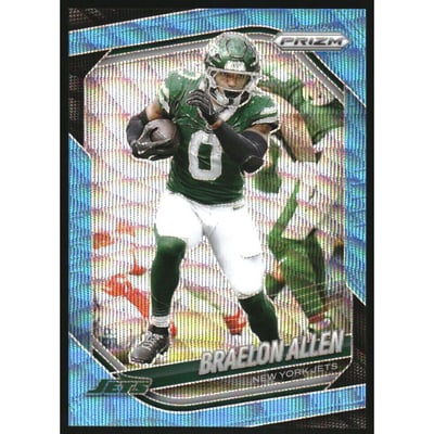 2025 Panini Prizm Prizms Blue Wave #100 Braelon Allen