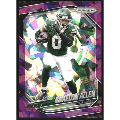 2025 Panini Prizm Prizms Purple Ice #100 Braelon Allen