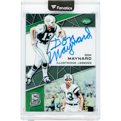 Don Maynard New York Jets Autographed 2019 Panini Spectra Illustrious Legends #IL-DM #2/50 Card 