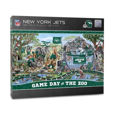 New York Jets Fanpoint 10.5" x 28" Game Day at the Zoo 500-Piece Puzzle