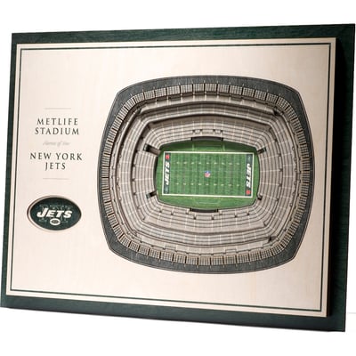 New York Jets Fanpoint 17'' x 13'' 5-Layer StadiumView 3D Wall Art
