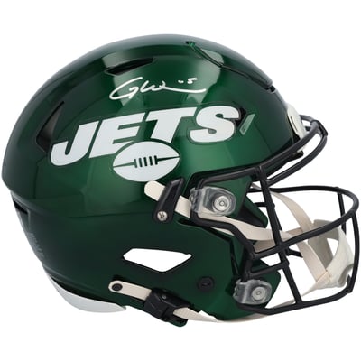 Garrett Wilson New York Jets Autographed Fanatics Authentic Riddell 2019-2023 Throwback SpeedFlex Authentic Helmet