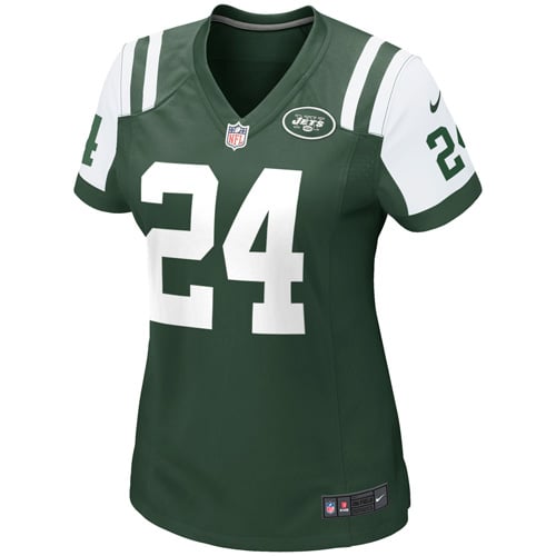 Girls Youth New York Jets Darrelle Revis Nike Green Game Jersey