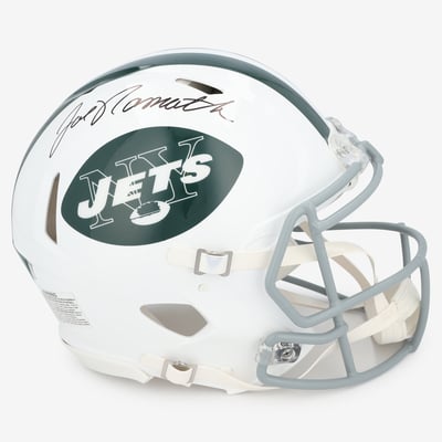 Joe Namath New York Jets Autographed Fanatics Authentic Riddell 1965-1977 Throwback Speed Authentic Helmet