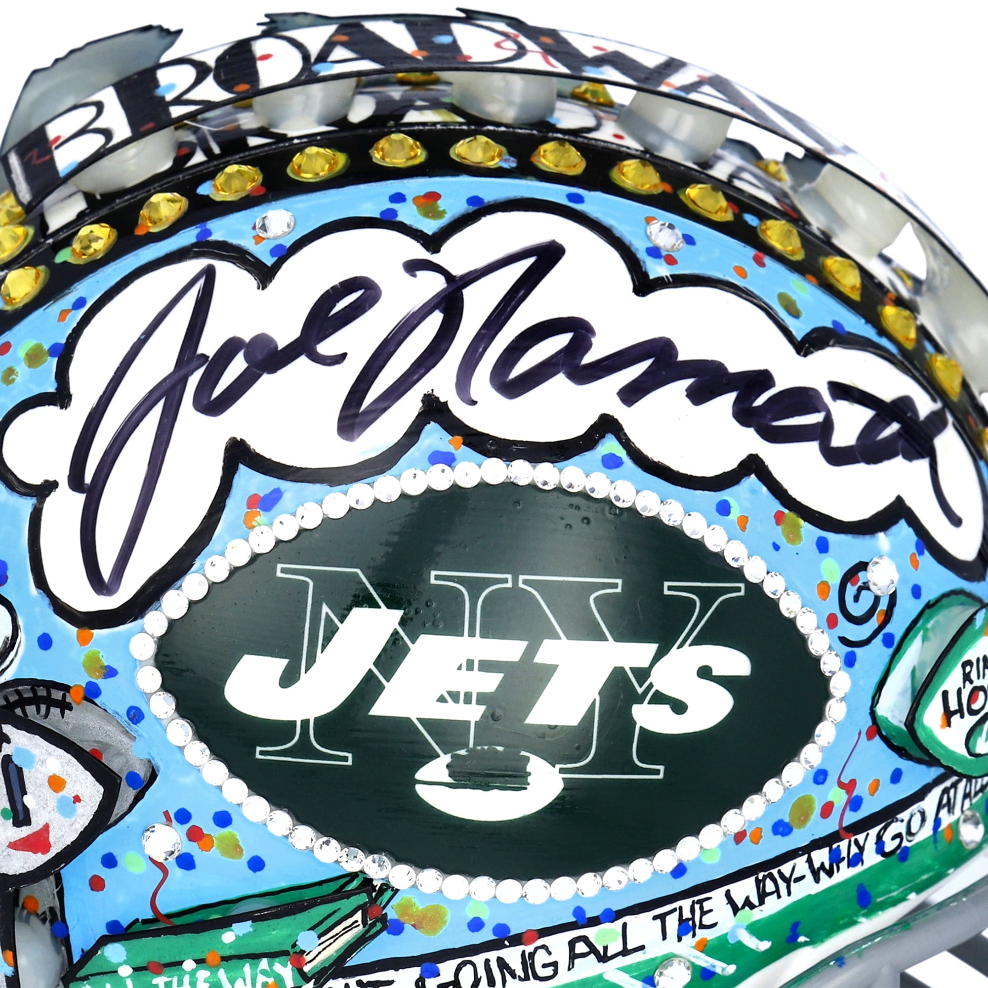 Joe Namath New York Jets Autographed Riddell Throwback Mini Helmet