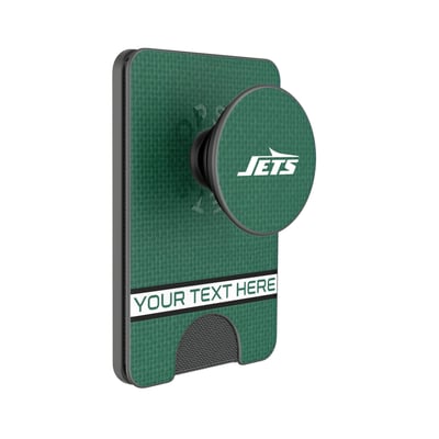 New York Jets Keyscaper Personalized Endzone Solid PopSockets Magnetic Wallet