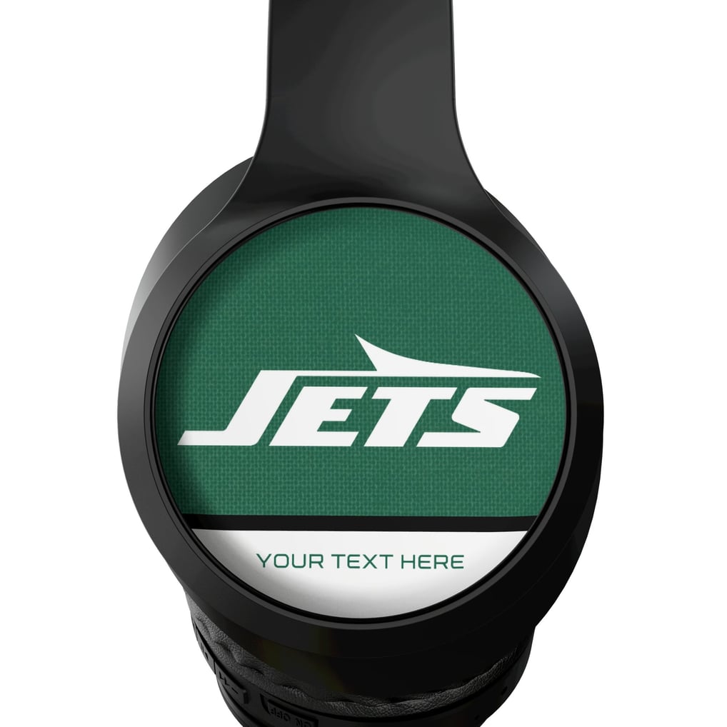 New York Jets Keyscaper Personalized Endzone Solid Wireless Bluetooth Headphones With Case