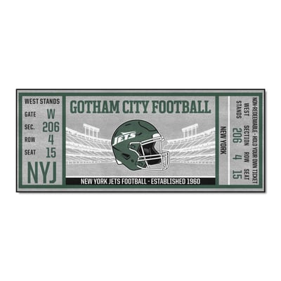 New York Jets Logo Brands 30" x 72" Ticket Runner