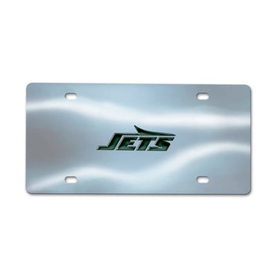 New York Jets Logo Brands Chrome Diecast License Plate