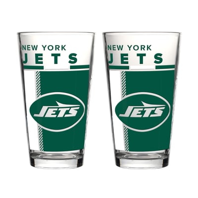 New York Jets Logo Brands Two-Piece 16oz. Pint Glass Set