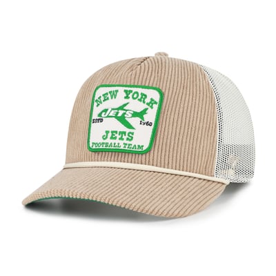 New York Jets '47 Throwback Cordlandia Hitch Adjustable Hat - Khaki