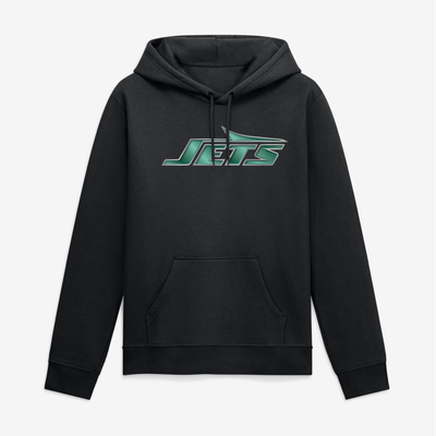 New York Jets Big & Tall Forged Mascot Hoodie - Black