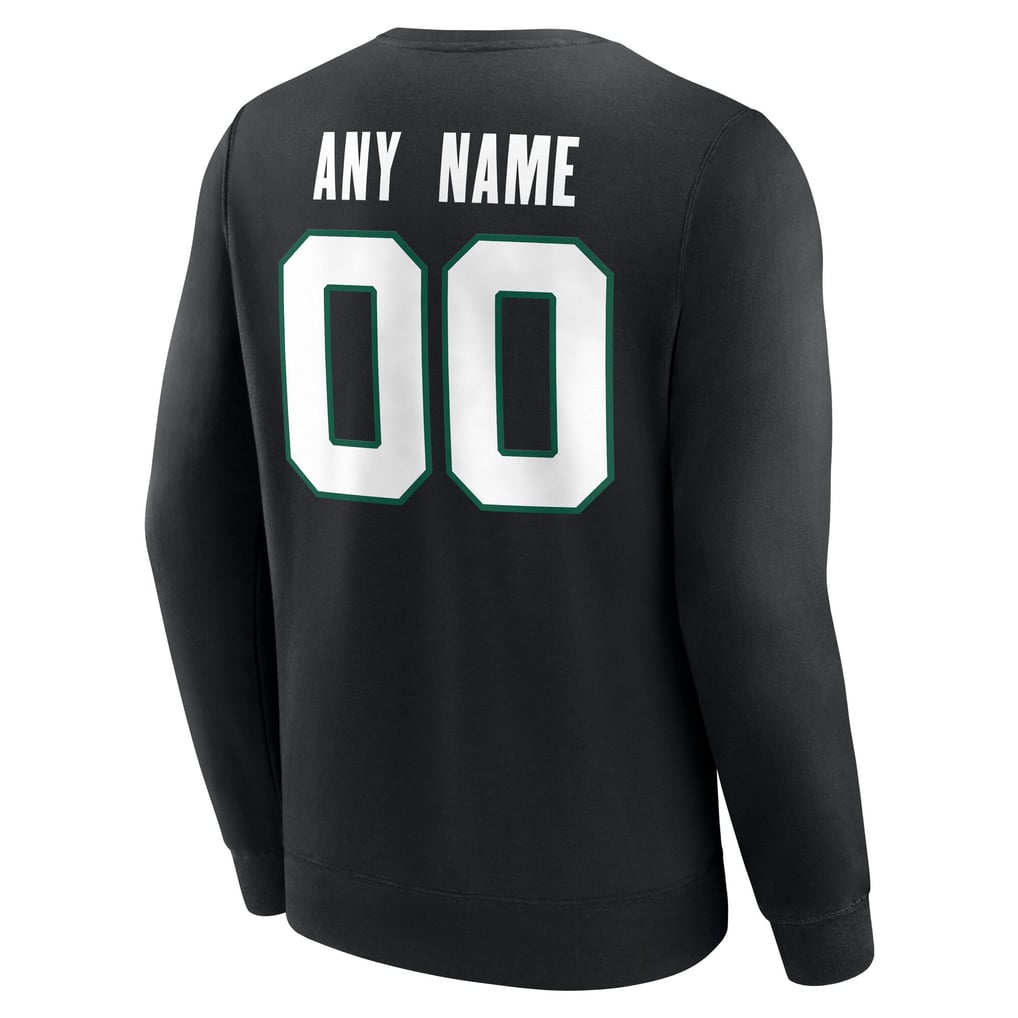 New York Jets Team Authentic Personalized Name & Number Sweatshirt - Black