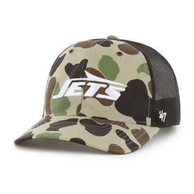 New York Jets Carhartt x '47 Adjustable Trucker Hat - Duck Camo