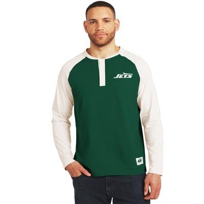 New York Jets Darius Rucker Collection by Fanatics Henley Long Sleeve T-Shirt - Green/Cream
