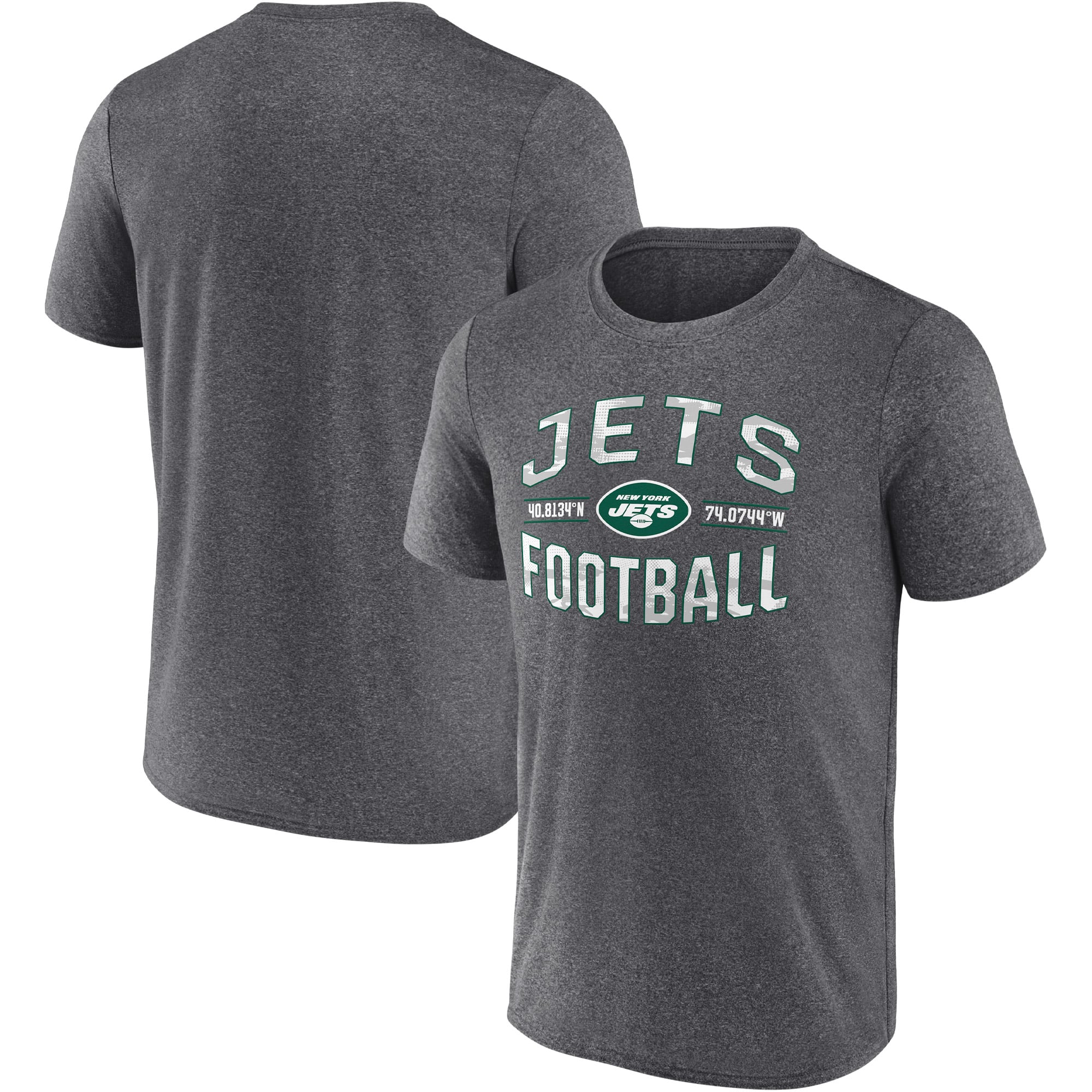 Men's Fanatics Heathered Charcoal New York Jets Want To Play T-Shirt