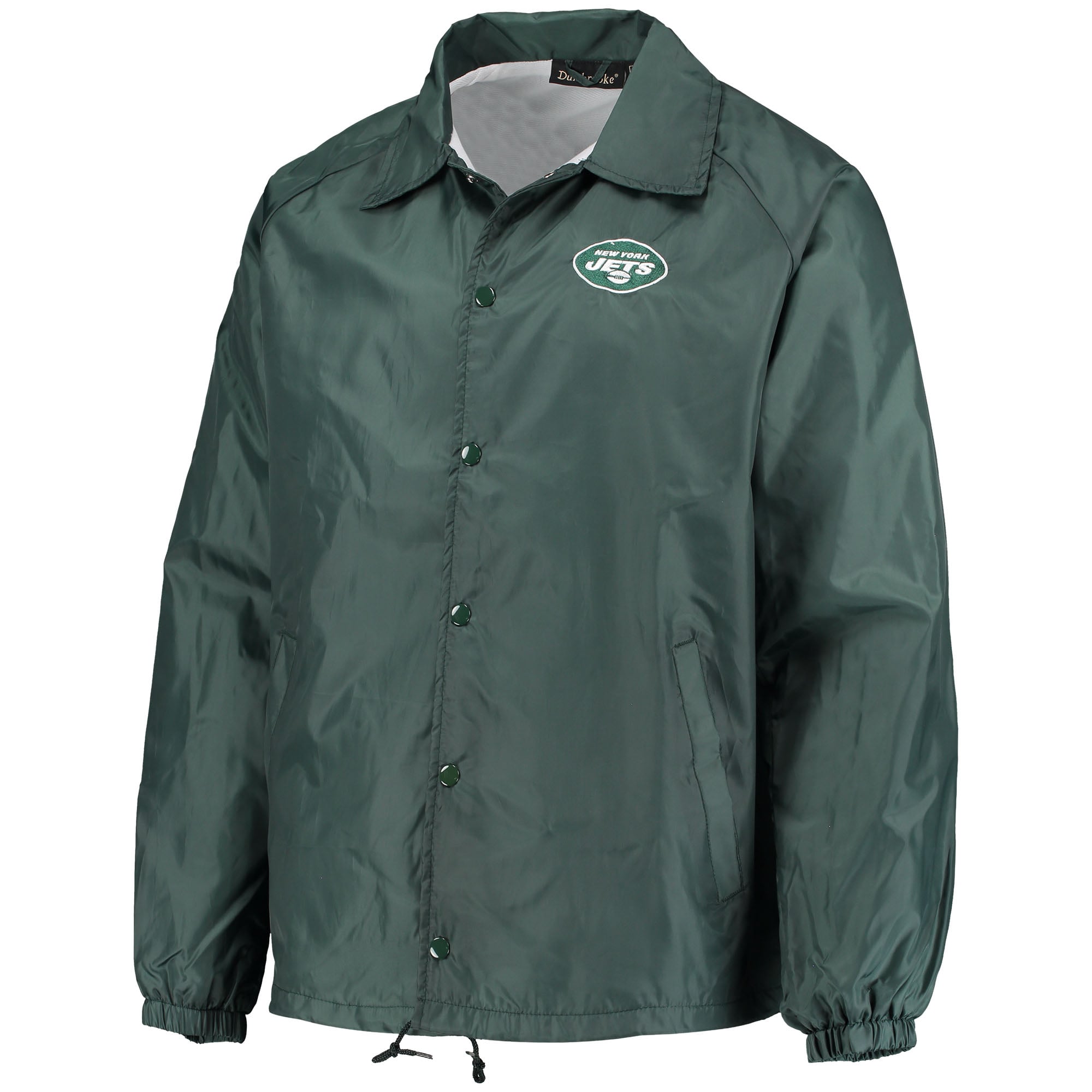 Men's Green New York Jets Coaches Classic Raglan Full-Snap