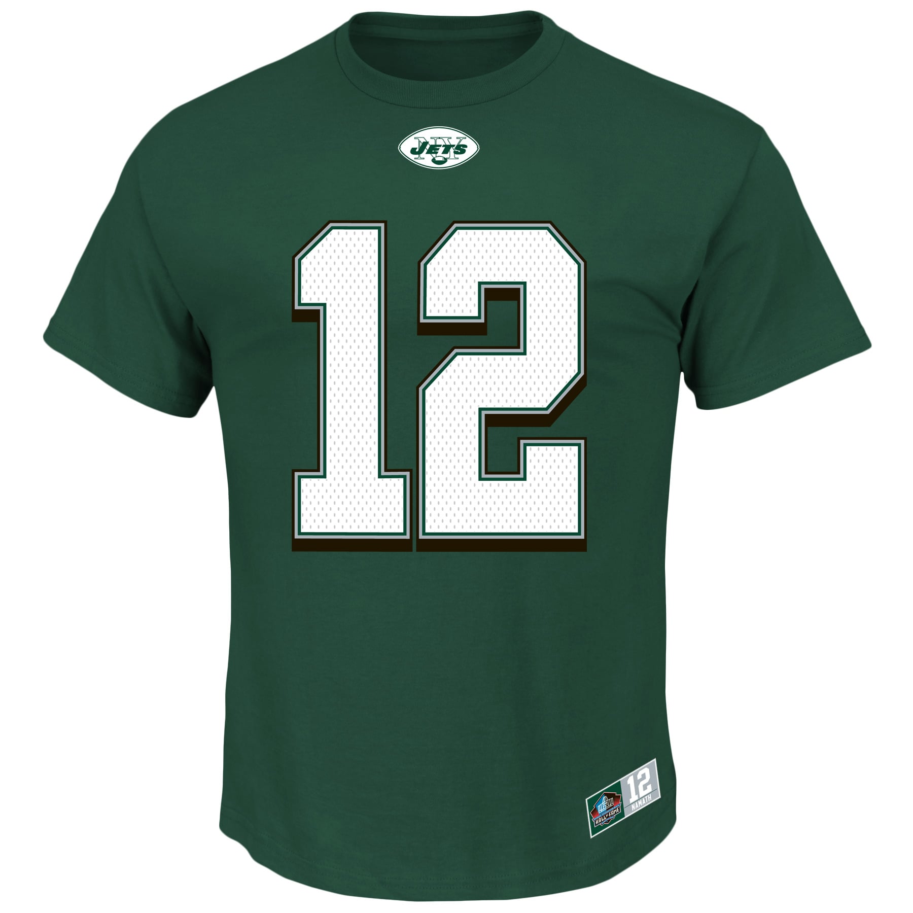 Men's Majestic Joe Namath Green New York Jets Hall of Fame