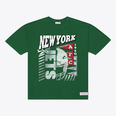 New York Jets Mitchell & Ness Core Essentials Street Graphic Short Sleeve T-Shirt - Green
