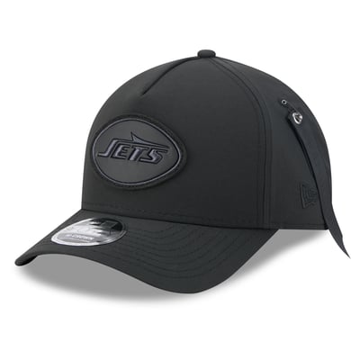 New York Jets New Era x Alpha Industries A-Frame 9FORTY Adjustable Hat - Black