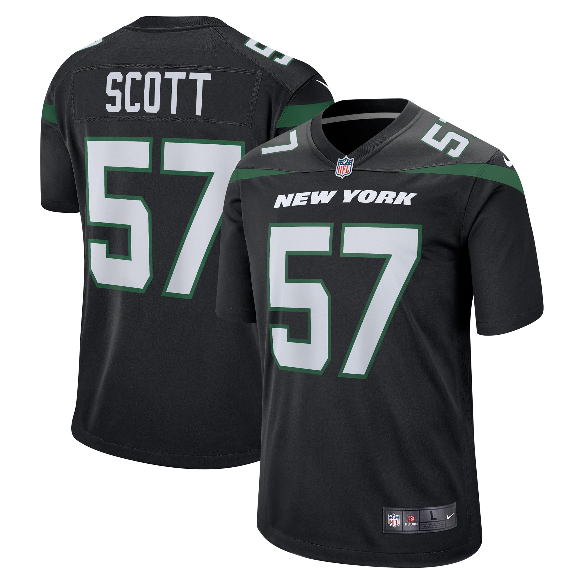Men's Nike Bart Scott Black New York Jets Retired Player Alternate