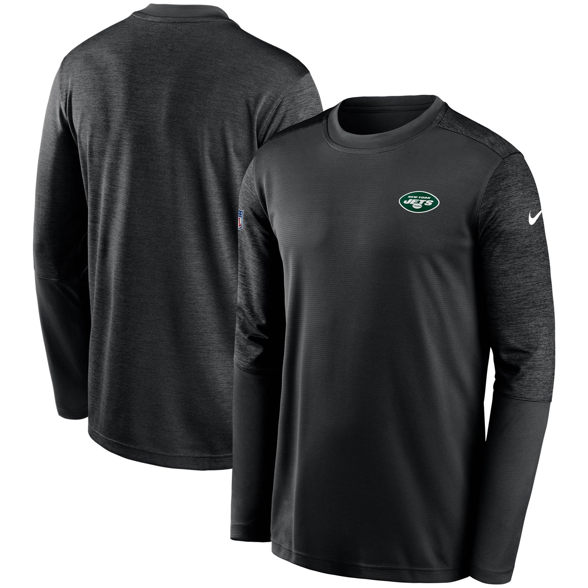 Men's New York Jets Nike Black/Heathered Black Sideline Coaches UV