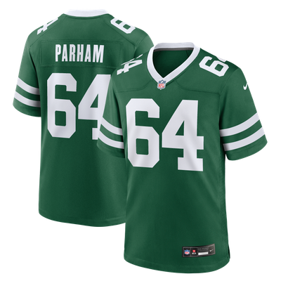 Dylan Parham New York Jets Nike Team Game Jersey - Legacy Green