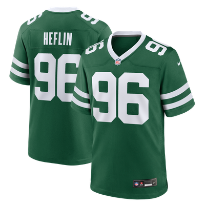 Jack Heflin New York Jets Nike Team Game Jersey - Legacy Green