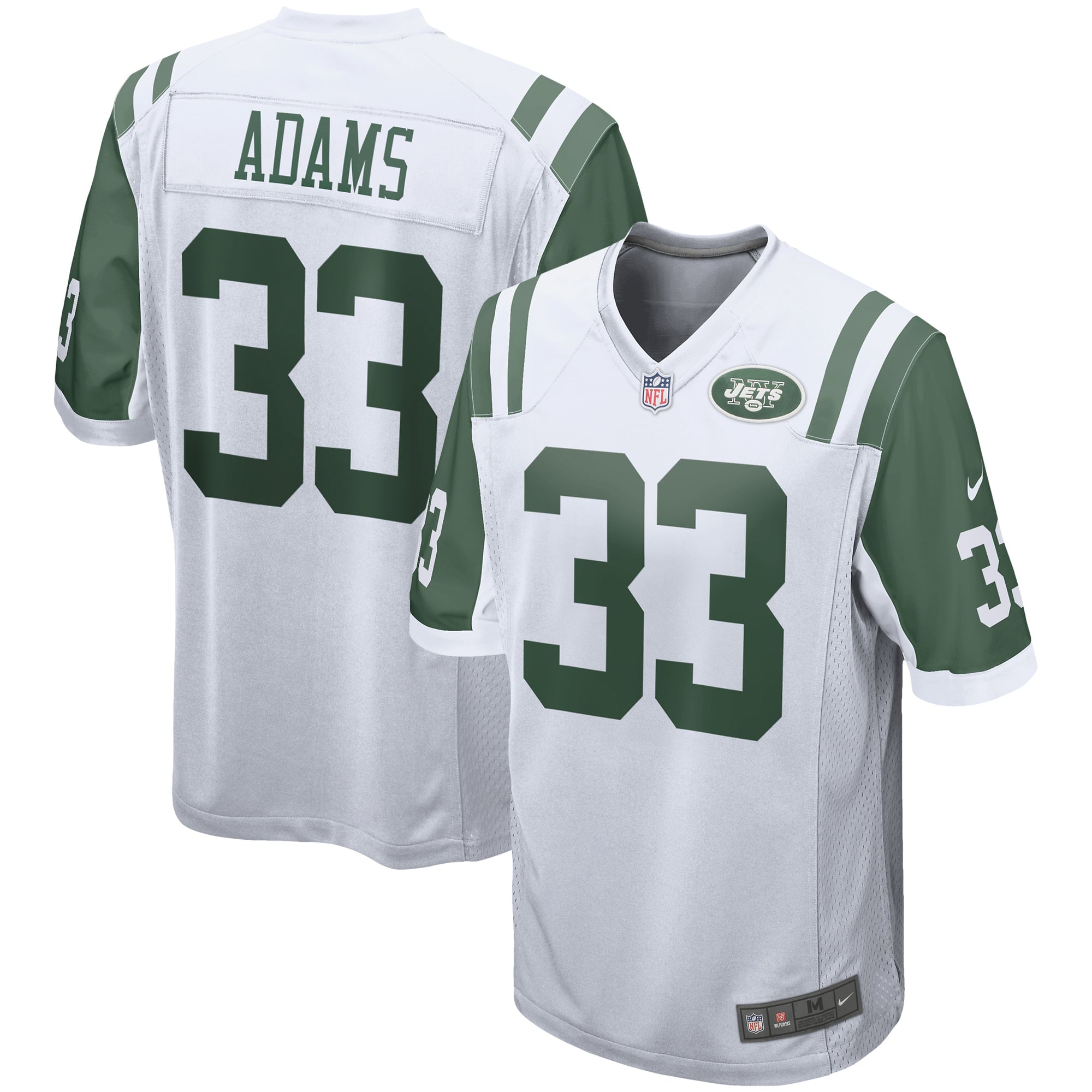 Men's New York Jets Jamal Adams Nike White Away Game Jersey