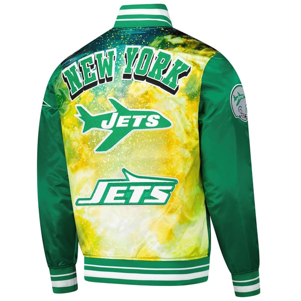 Veste Bomber Starter New York Jets Homme Taille M - Vert Satin, NFL, Occasion